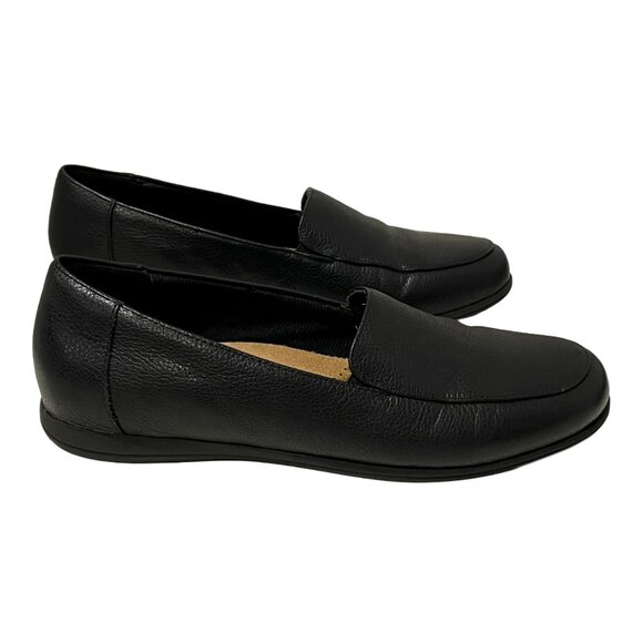 Black Leather Comfort Loafers Slip-On — Women’s 8.5 — Trotters Deanna - Picture 5 of 6